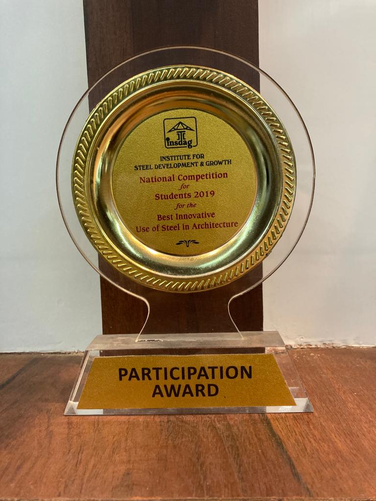 Gold medallion trophy from the INSDAG National Competition for Students 2019.